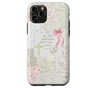 Christian Bow Pink Cross Floral Collage Bible Verse Jesus Case for iPhone 11 Pro