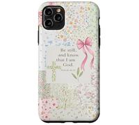 Christian Bow Pink Cross Floral Collage Bible Verse Jesus Case for iPhone 11 Pro Max