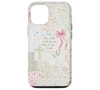Christian Bow Pink Cross Floral Collage Bible Verse Jesus Case for iPhone 12/12 Pro