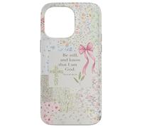 Christian Bow Pink Cross Floral Collage Bible Verse Jesus Case for iPhone 14 Pro Max