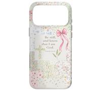 Christian Bow Pink Cross Floral Collage Bible Verse Jesus Case for iPhone 17 Pro Max