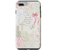 Christian Bow Pink Cross Floral Collage Bible Verse Jesus Case for iPhone 7 Plus/8 Plus