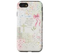 Christian Bow Pink Cross Floral Collage Bible Verse Jesus Case for iPhone SE (2020) / 7/8
