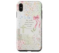 Christian Bow Pink Cross Floral Collage Bible Verse Jesus Case for iPhone XS Max