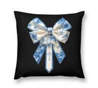 Christian Bow Plush Pillowcases Soft Throw Pillow Covers Body Cushion Protective Case for Sofa Car Home Decor 16 "x16 "