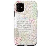 Christian Bow Romantic Victorian Coquette Deuteronomy 31 8 Case for iPhone 11