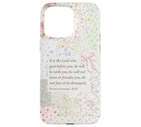 Christian Bow Romantic Victorian Coquette Deuteronomy 31 8 Case for iPhone 15 Pro Max