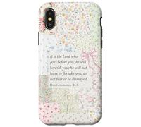 Christian Bow Romantic Victorian Coquette Deuteronomy 31 8 Case for iPhone X/XS