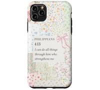 Christian Bow Romantic Victorian Coquette Philippians 4 13 Case for iPhone 11 Pro Max