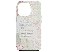 Christian Bow Romantic Victorian Coquette Philippians 4 13 Case for iPhone 13 Pro