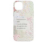 Christian Bow Romantic Victorian Coquette Philippians 4 13 Case for iPhone 14 Plus