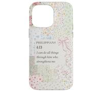 Christian Bow Romantic Victorian Coquette Philippians 4 13 Case for iPhone 14 Pro Max