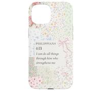 Christian Bow Romantic Victorian Coquette Philippians 4 13 Case for iPhone 15