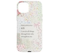 Christian Bow Romantic Victorian Coquette Philippians 4 13 Case for iPhone 15 Plus