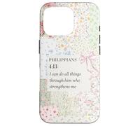 Christian Bow Romantic Victorian Coquette Philippians 4 13 Case for iPhone 16 Pro