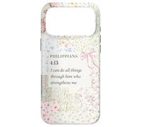 Christian Bow Romantic Victorian Coquette Philippians 4 13 Case for iPhone 17 Pro Max