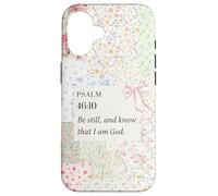 Christian Bow Romantic Victorian Coquette Psalm 46 10 Bible Case for iPhone 16