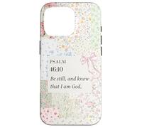 Christian Bow Romantic Victorian Coquette Psalm 46 10 Bible Case for iPhone 16 Pro