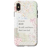 Christian Bow Romantic Victorian Coquette Psalm 46 10 Bible Case for iPhone X/XS