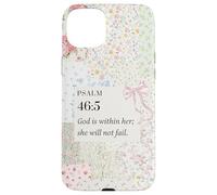 Christian Bow Romantic Victorian Coquette PSALM 46 5 Bible Case for iPhone 15 Plus