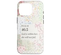 Christian Bow Romantic Victorian Coquette PSALM 46 5 Bible Case for iPhone 16 Pro