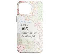 Christian Bow Romantic Victorian Coquette PSALM 46 5 Bible Case for iPhone 16 Pro Max