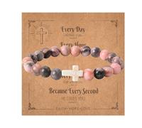 Christian Bracelet Gifts for Women Cross Beaded Bracelets for Her Inspirational Bible Gifts for Mom Daughter Birthday Gifts for Sister Niece Motivational Encouragement for Best Friend Gift Ideas