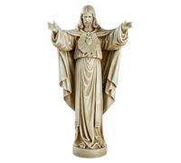 Christian Brands Avalon Gallery Garden Statue Indoor/Outdoor Catholic Sculpture, 22" Tall, Stone-Resin Sacred Heart of Jesus
