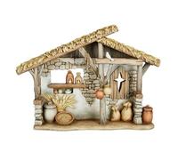 Christian Brands Bethlehem Nights Nativity Scene, Vinyl Resin, 31.5 x 22 cm, Stable