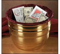 Christian Brands Faithful Gifts Large Offering Pot with Velvet Bag for Sunday Collections