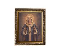 Christian Brands Inspirational Framed Print Our Lady of The Rosary, 11Wx135H, Brown
