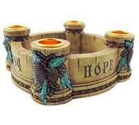 Christian Brands Joy, Faith, Love, Hope Advent Wreath Candle Holder (Single Unit/NC726)