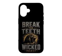 Christian Break The Teeth Of The Wicked Bible Verse Case for iPhone 16