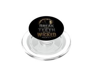 Christian Break The Teeth Of The Wicked Bible Verse PopSockets PopGrip for MagSafe