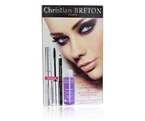 CHRISTIAN BRETON Perfect Eye Essentials, Endless Lash Mascara, Eye Liner, Clear Eyes Make Up Remover, Gift Set