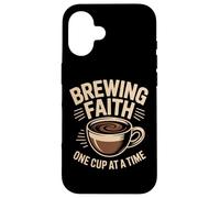 Christian Brewing Faith One Cup at a Time Journey Case for iPhone 16