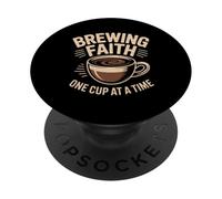 Christian Brewing Faith One Cup at a Time Journey PopSockets Adhesive PopGrip