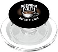 Christian Brewing Faith One Cup At A Time PopSockets PopGrip for MagSafe
