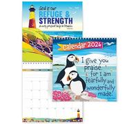 Christian Calendar 2026, God is with you, with Bible verse on each page. Perfect as a religious calendar 2026 UK or as Christian gifts for women, by Just Cards Direct