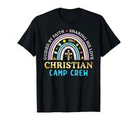 Christian Camp Crew Rainbow Faith Cross Summer VBS Team T-Shirt