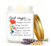 Christian Candle Gift, Scented Soy Candle Inspirational Gifts for Women | 3.5oz God Says You Are Christian Candle, Inspirational Religious Gifts for Women for Home and Prayer Relaxation