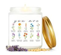 Christian Candle Gift, Scented Soy Candle Inspirational Gifts for Women | You Are Floral Patterns Christian Candle, Inspirational Religious Gifts for Women for Home and Prayer Relaxation