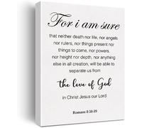 Christian Canvas Wall Art for I am Persuaded Romans 8:38-39 Canvas Print Bible Verse Scripture Canvas Painting Home Wall Decor Gift