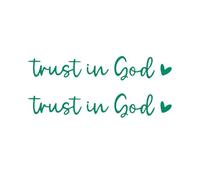 Christian Car Decals - 2-Piece Trust in God Letter Stickers, Trust in God Rearview Mirror Decal Religious Car Decor for Window, Phone and Water Bottle Christian Gi-ft
