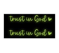 Christian Car Decals - 2-Piece Trust in God Letter Stickers, Trust in God Rearview Mirror Decal Religious Car Decor for Window, Phone and Water Bottle Christian Gi-ft
