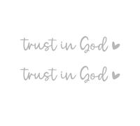 Christian Car Decals - 2-Piece Trust in God Letter Stickers, Trust in God Rearview Mirror Decal Religious Car Decor for Window, Phone and Water Bottle Christian Gi-ft