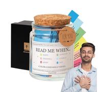 Christian Card Pot - Glass 6.5x6.5x9cm | Colorful Inspirational Note Pots with Bible Verses, Devotional Messages for Men and Women | Prayer, Faith, Gratitude, Festive Gift