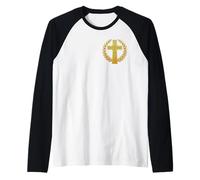 Christian Catholic Celtic Cross - Celtic Knot Raglan Baseball Tee