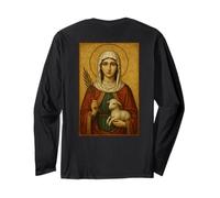 Christian Catholic Icon of Saint Agnes Long Sleeve T-Shirt