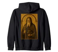 Christian Catholic Icon of Saint Anthony the Abbot Zip Hoodie